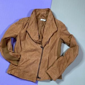 Vince Goat Leather Biker Jacket.